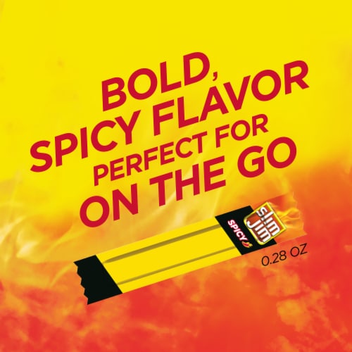 Slim Jim Spicy Snack Size Sticks Meat Snack Perspective: left