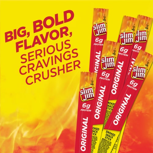 Slim Jim Giant Sized Original Meat Snack Stick Perspective: left