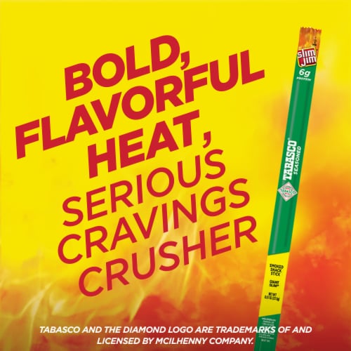 Slim Jim Giant Sized Tabasco Meat Snack Stick Perspective: left