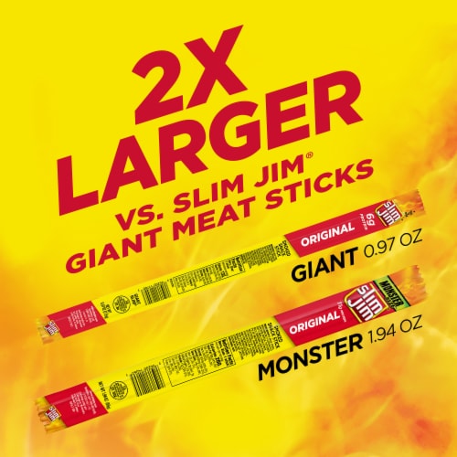 Slim Jim® Monster Size™ Original Smoked Snack Stick Perspective: left