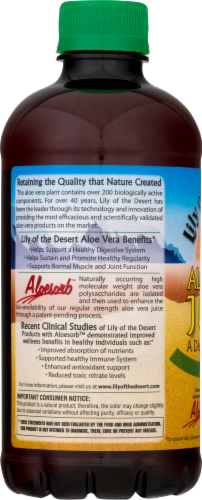 Lily of the Desert Organic Aloe Vera Juice Whole Leaf Dietary Supplement Perspective: left