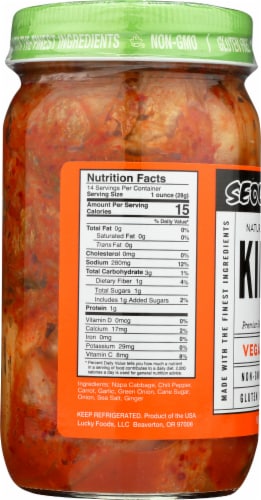 Seoul Vegan Spice All Natural Kimchi Perspective: left
