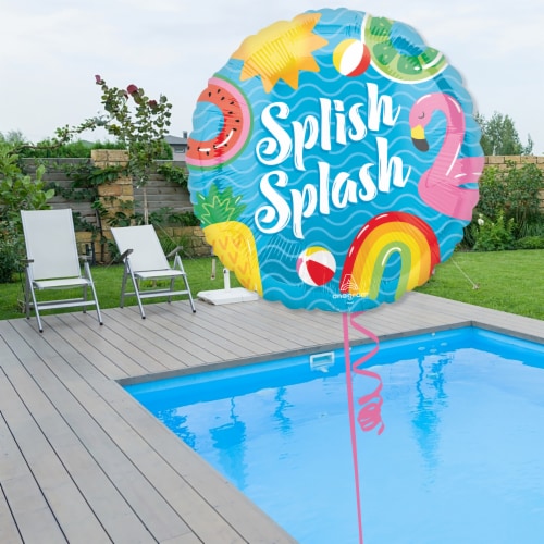 Splish Splash Happy Summer HELIUM FILLED BALLOON Perspective: left