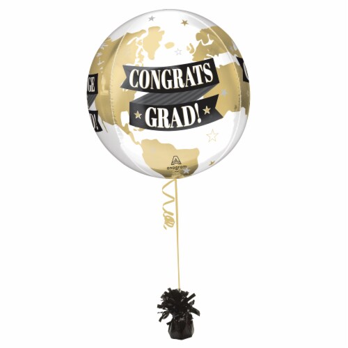 Congrats to the Grad Orbz® Helium Filled Balloon Perspective: left