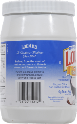 LouAna® Pure Coconut Oil Perspective: left