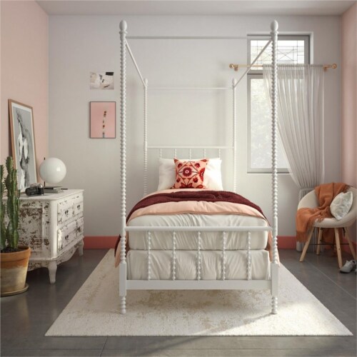 Dhp emerson metal canopy bed size frame hotsell