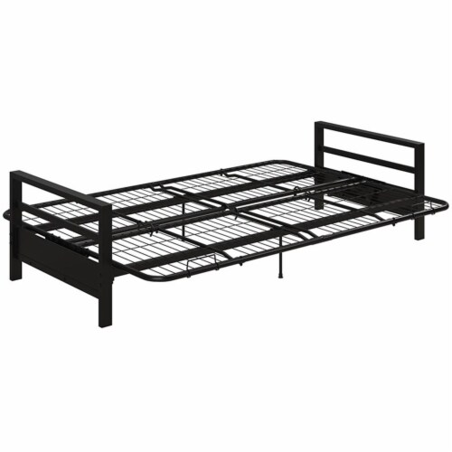 DHP Mabel Metal Futon Frame in Black 1 Smith s Food and Drug