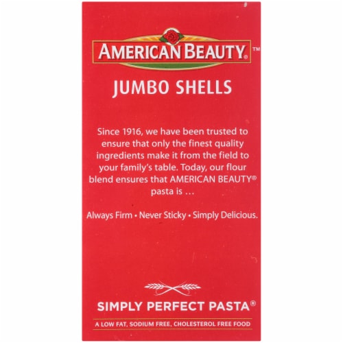 American Beauty® Jumbo Shells Pasta Perspective: left
