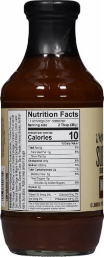 G Hughes Maple Brown Sugar Free BBQ Sauce Perspective: left