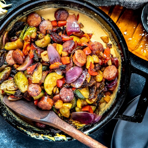 Kiolbassa Roasted Garlic Smoked Sausage Perspective: left