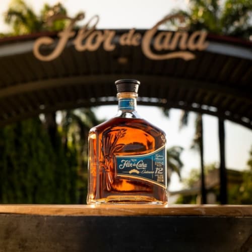 Flor de Cana® 12 Centenario Ultra-Premium Rum Perspective: left