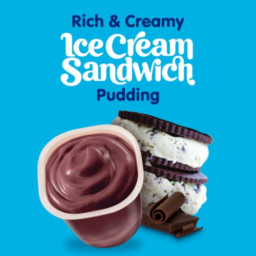 Snack Pack Ice Cream Sandwich Flavored Pudding Cups Perspective: left