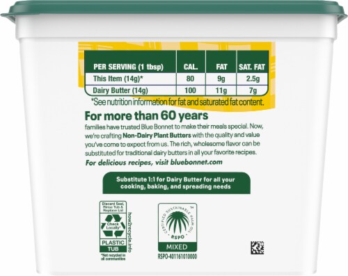 Blue Bonnet® Non-Dairy Plant Butter Perspective: left