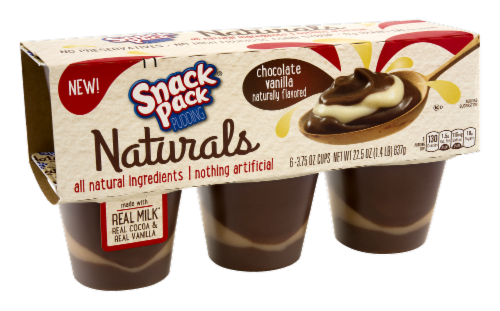 Snack Pack® Naturals Chocolate Vanilla Swirl Pudding Perspective: left