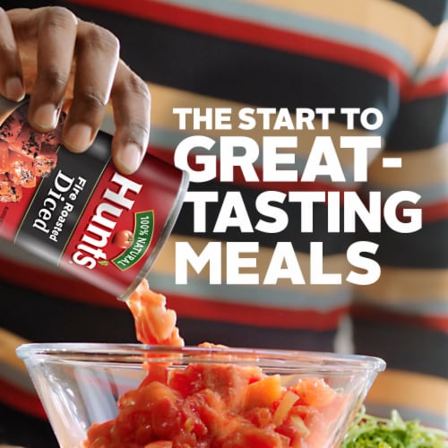Hunt's Fire Roasted Diced Tomatoes Perspective: left
