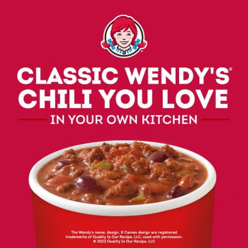 Wendy's Chili With Beans Canned Chili Perspective: left