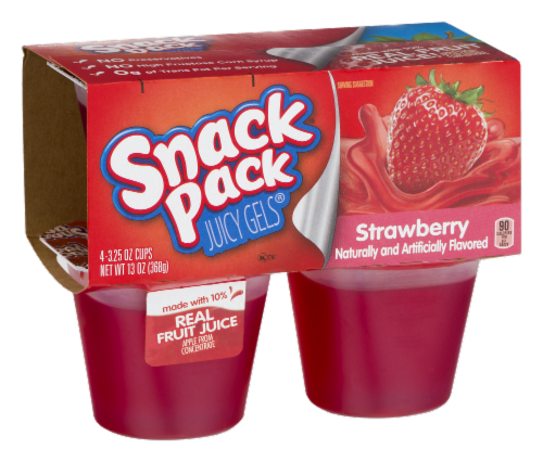 Snack Pack Strawberry Gel Snacks Perspective: left