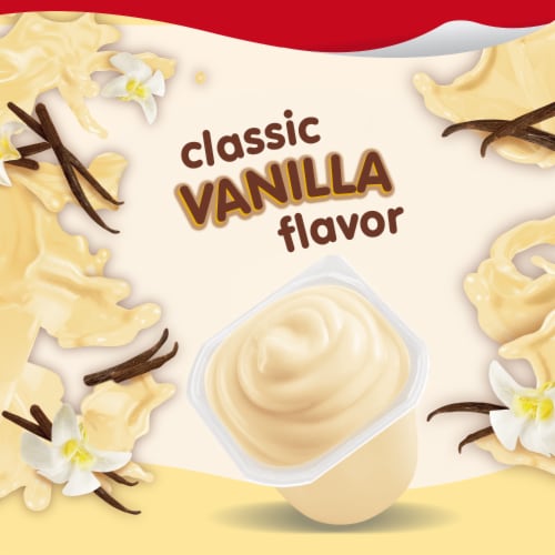 Snack Pack Vanilla Flavored Pudding Cups Perspective: left
