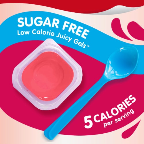 Snack Pack Sugar Free Cherry Flavored Juicy Gels Perspective: left