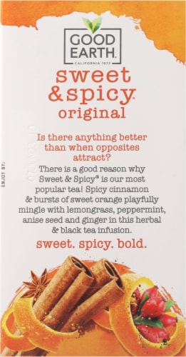 Good Earth® Sweet & Spicy Herbal & Black Tea Bags Perspective: left