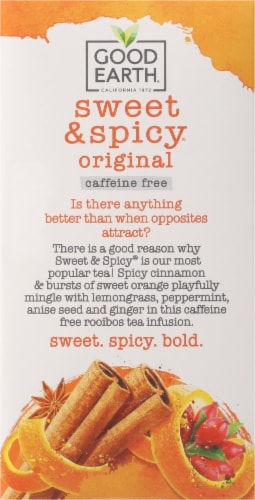 Good Earth® Sweet & Spicy Caffeine Free Herbal Tea Bags Perspective: left