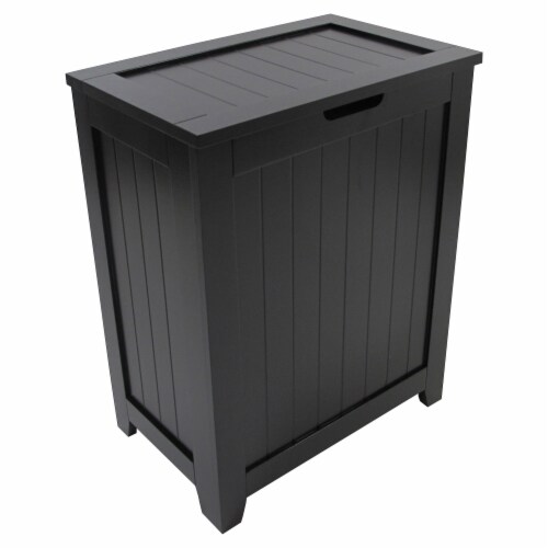 Redmon 5220BK Contemporary Country Laundry Hamper, Black Perspective: left