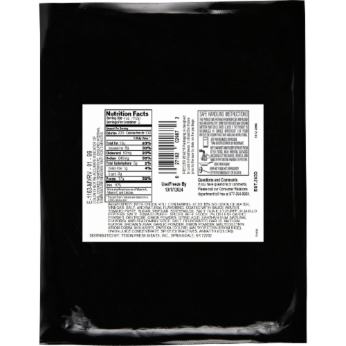 Tyson® Birria Seasoned Diced Beef Boneless Ready to Cook Perspective: left