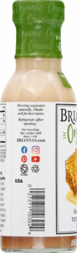 Brianna's Organic Honey Ginger Vinaigrette Dressing Perspective: left