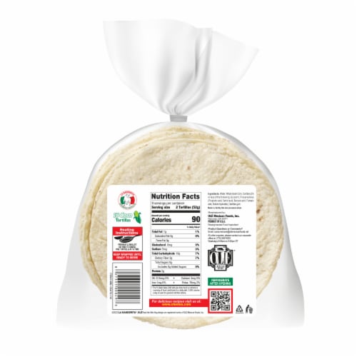 La Banderita White Corn Tortilla Perspective: left