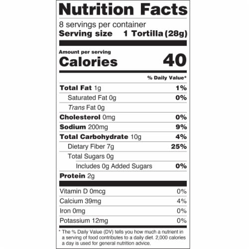 Olé Xtreme Wellness High Fiber Flour Tortillas Snack Size, Keto Certified Perspective: left