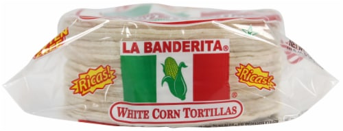 La Banderita White Corn Tortillas Perspective: left