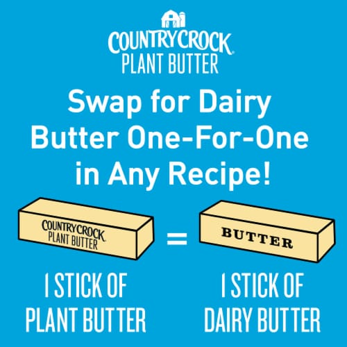 Country Crock Homestyle Dairy Free Butter Unsalted Sticks Perspective: left