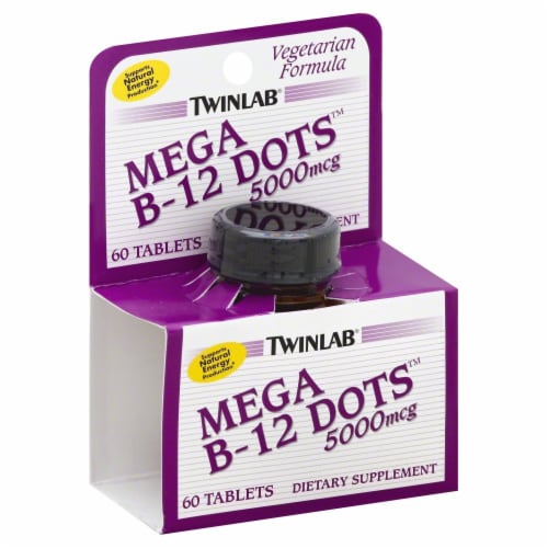 Twinlab Mega B-12 Dots Tablets Perspective: left