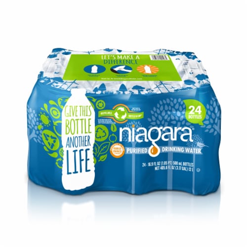 Niagara® Purified Drinking Bottled Water Perspective: left