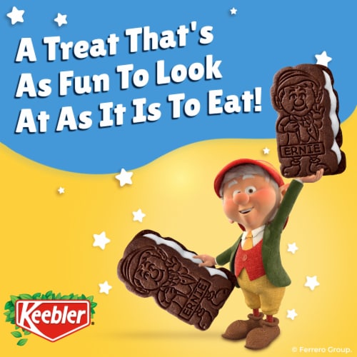 Keebler E.L. Fudge Elfwich Cookies Chocolatey and Vanilla Flavor 10.8 oz Perspective: left