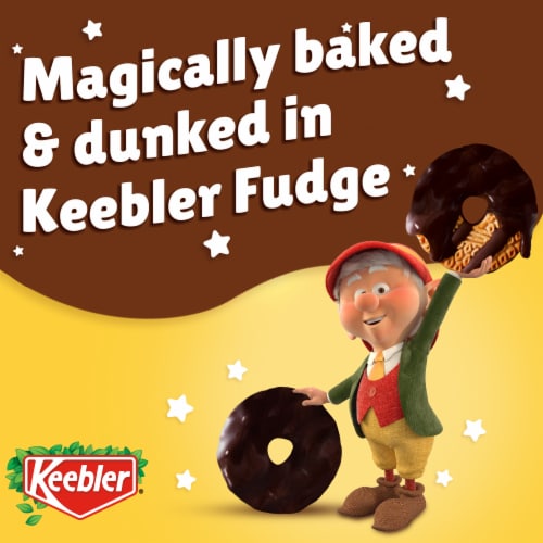 Keebler Whoops Fudge Stripes, Original Shortbread Cookies Dipped in Keebler Fudge Perspective: left