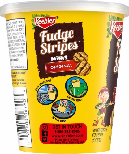 Keebler Mini Fudge Stripes Cookies Perspective: left