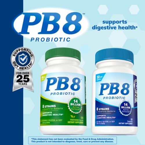 Nutrition Now PB 8 Probiotic Acidophilus Capsules 60 Count Perspective: left