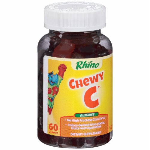 Rhino Chewy C Vitamin Gummies 60 Count Perspective: left