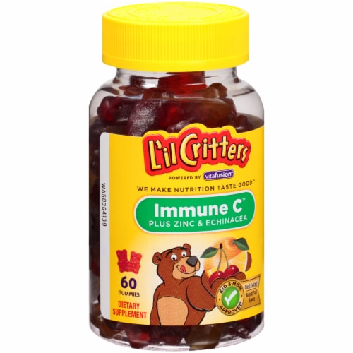L'il Critters Immune C Plus Zinc & Echinacea Assorted Fruit Gummies 60 Count Perspective: left