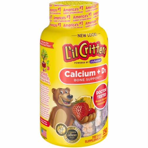 L'il Critters Calcium + D3 Gummies Perspective: left
