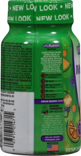 Vitafusion MultiVites Adult Complete Assorted Fruit Multivitamin Gummies Perspective: left