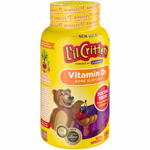 L'il Critters™ Vitamin D3 Bone Support® Gummies Perspective: left