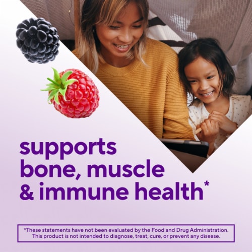 Vitafusion™ Vitamin D3 Natural Peach & Berry Flavored Gummies 2000IU Perspective: left
