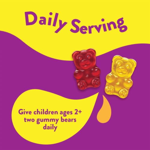 L’il Critters Fiber Berry and Lemon Flavor Daily Gummy Supplement for Kids for Digestive Support Perspective: left