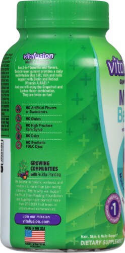 Vitafusion™ Bilayer Multi+Beauty Gummy Vitamins Perspective: left