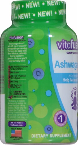 Vitafusion™ Blueberry Ashwagandha Gummies Perspective: left