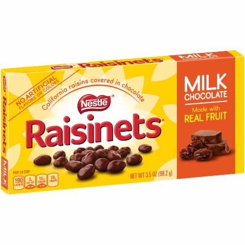 Raisinets Milk Chocolate Raisinets Theater Box Perspective: left