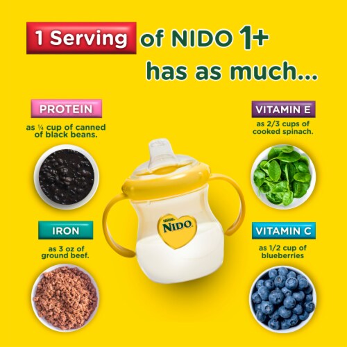 Nestlé NIDO Kinder Toddler Milk Beverage Powder Mix 1 + Years Perspective: left