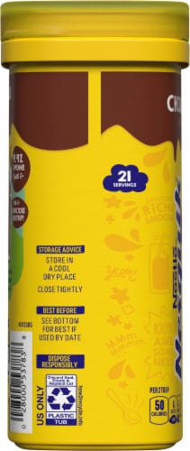 Nesquik Chocolate Milk Powder Mix Perspective: left